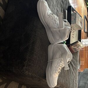 Men's Nike White High-Top Sneakers with Ankle Strap